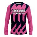Custom Fully Sublimated Check Pattern Pink Blue Performance Long Sleeves 15275