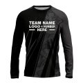 Custom Fully Sublimated Electric Fishing Pattern Dark Performance Long Sleeves 15287