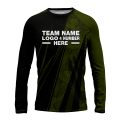 Custom Fully Sublimated Electric Fishing Pattern Dark Green Performance Long Sleeves 15299