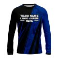 Custom Fully Sublimated Electric Fishing Pattern Blue Performance Long Sleeves 15311