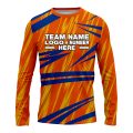 Custom Fully Sublimated Ripped Pattern Orange Blue Yellow Performance Long Sleeves 15335