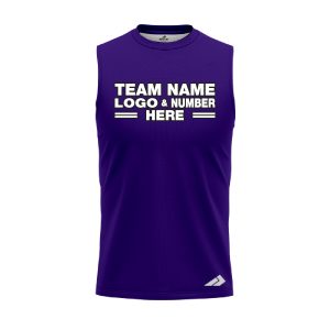 Custom Fully Sublimated Solid H8 Pattern Royal Purple Performance Sleeveless 15375
