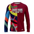 Custom Fully Sublimated Radiant Disc Golf Pattern Multicolor Performance Long Sleeves 15383