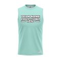 Custom Fully Sublimated Solid J12 Pattern Light Aqua Performance Sleeveless 15379