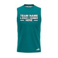 Custom Fully Sublimated Solid J15 Pattern Teal Performance Sleeveless 15395