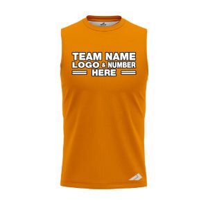 Custom Fully Sublimated Solid KK Pattern Cadmium Orange Performance Sleeveless 15415
