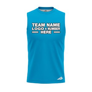 Custom Fully Sublimated Solid J28 Pattern Dark Aqua Performance Sleeveless 15439