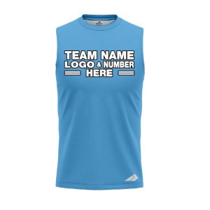 Custom Fully Sublimated Solid I13 Pattern Baby Blue Performance Sleeveless 15435