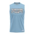 Custom Fully Sublimated Solid I6 Pattern Sky Blue Cloud Performance Sleeveless 15447