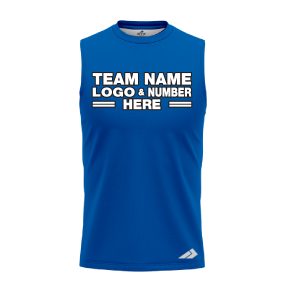 Custom Fully Sublimated Solid NN Pattern Royal Blue Performance Sleeveless 15471