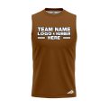 Custom Fully Sublimated Solid O27 Pattern Brown Performance Sleeveless 15487