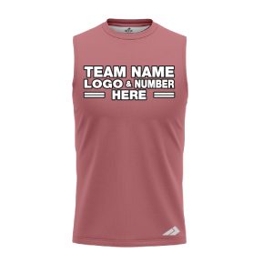 Custom Fully Sublimated Solid P29 Pattern Rose Gold Performance Sleeveless 15495