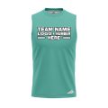 Custom Fully Sublimated Solid S36 Pattern Aqua Green Performance Sleeveless 15527