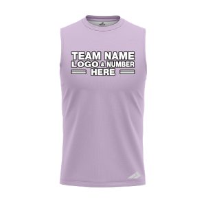Custom Fully Sublimated Solid Q39 Pattern Pink Lavender Performance Sleeveless 15511