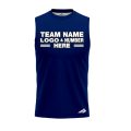 Custom Fully Sublimated Solid QQ Pattern Oxford Blue Performance Sleeveless 15515