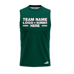Custom Fully Sublimated Solid S20 Pattern Forest Green Performance Sleeveless 15523