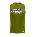 Custom Fully Sublimated Solid T20 Pattern Olive Green Performance Sleeveless 15531