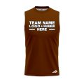 Custom Fully Sublimated Solid W38 Pattern Brown Dark Performance Sleeveless 15560