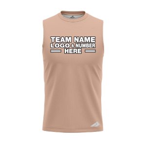 Custom Fully Sublimated Solid X12 Pattern Light Brown Performance Sleeveless 15564