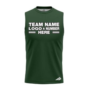 Custom Fully Sublimated Solid Z10 Pattern Army Green Performance Sleeveless 15581