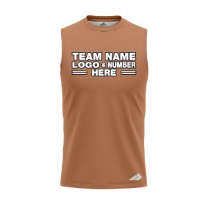 Custom Fully Sublimated Solid Z28  Pattern Brown Sugar Performance Sleeveless 15606