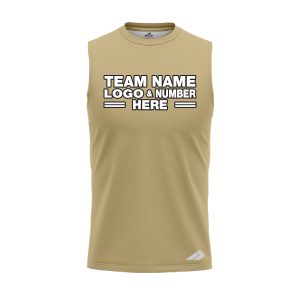 Custom Fully Sublimated Solid Z15 Pattern Dark Beige Performance Sleeveless 15594