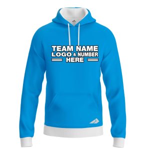 Custom Fully Sublimated Solid BB Pattern SkyBlue Performance Sports Pullover Hoodie 15619