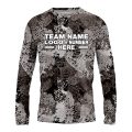 Custom Fully Sublimated Brushes Pattern Black White Performance Long Sleeves 15711