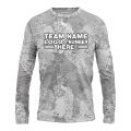Custom Fully Sublimated Brushes Pattern Gray White Performance Long Sleeves 15723