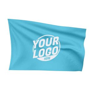 Custom Fully Sublimated Solid I34 Pattern Aqua Blue Flag 15774