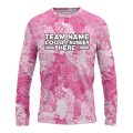 Custom Fully Sublimated Brushes Pattern Pink White Performance Long Sleeves 15801