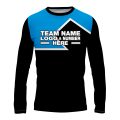 Custom Fully Sublimated Puzzle Pattern SkyBlue Black Performance Long Sleeves 15891