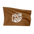 Custom Fully Sublimated Solid O27 Pattern Brown Flag 15903