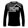 Custom Fully Sublimated Puzzle Pattern Gray Black Performance Long Sleeves 15933