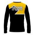 Custom Fully Sublimated Puzzle Pattern Yellow Black Performance Long Sleeves 15912