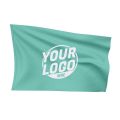 Custom Fully Sublimated Solid S36 Pattern Aqua Green Flag 15972