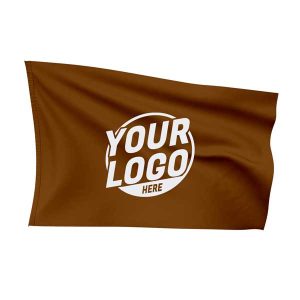 Custom Fully Sublimated Solid W38 Pattern Brown Dark Flag 16035