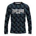 Custom Fully Sublimated Tactical Pattern Blue Gray Black Performance Long Sleeves 16098