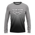 Custom Fully Sublimated Bold Pattern Black Gray Performance Long Sleeves 16134