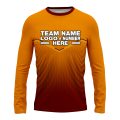 Custom Fully Sublimated Bold Pattern Orange Red Performance Long Sleeves 16146