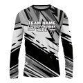 Custom Fully Sublimated Energetic Pattern Black Gray White Performance Long Sleeves 16194