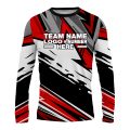 Custom Fully Sublimated Energetic Pattern Black Gray Red Performance Long Sleeves 16206