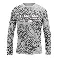 Custom Fully Sublimated Monochrome Maze Pattern White Performance Long Sleeves 16402