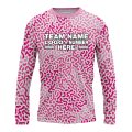 Custom Fully Sublimated Monochrome Maze Pattern Pink Performance Long Sleeves 16414