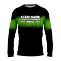 Custom Fully Sublimated Shaded Tie Dye Pattern Black Green Performance Long Sleeves 16582