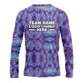 Custom Fully Sublimated Casual Tie Dye Pattern Purple Performance Long Sleeves 16690