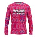 Custom Fully Sublimated Casual Tie Dye Pattern Pink Performance Long Sleeves 16714