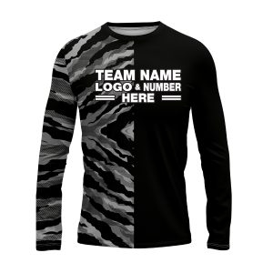 Custom Fully Sublimated Half Tie Dye Pattern Dark Performance Long Sleeves 16808