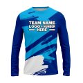 Custom Fully Sublimated Paint Brush Tie Dye Pattern Sky Blue Performance Long Sleeves 16954