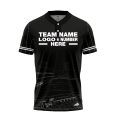 Custom Fully Sublimated Field Pattern Black White Performance Baseball Softball Two Buttons Jersey 17010